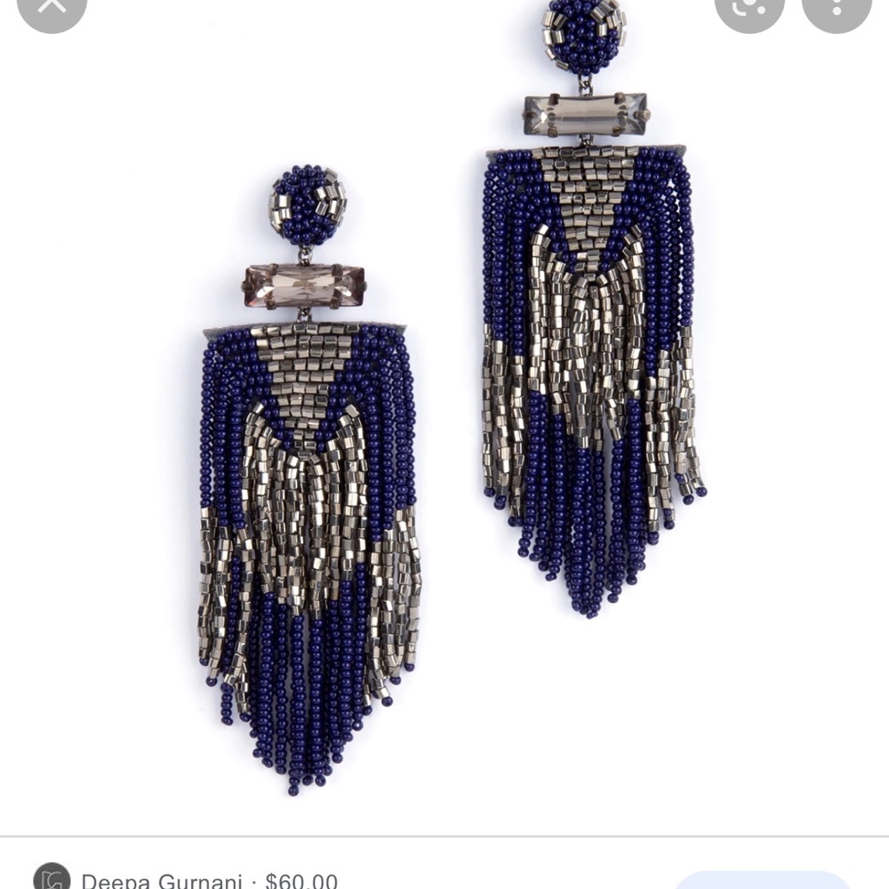 Deepa Gurnani handmade designer earrings nwt